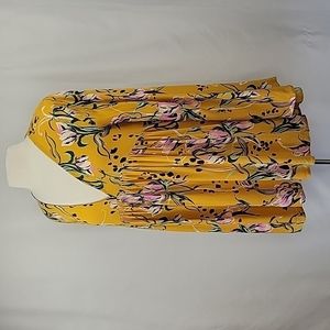Free People Bella Floral Tunic Yellow Size XS